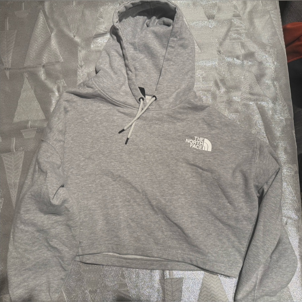 The North Face Women's Sz. LG Essential Cropped Hoodie Gray